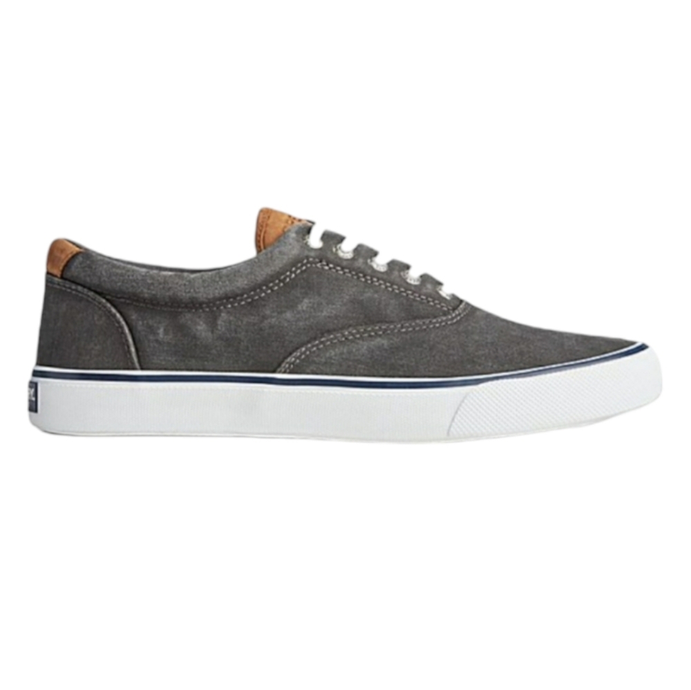 Sperry Striper II CVO Salt Washed Blue Distressed Canvas Lace Up Boat Shoes 12